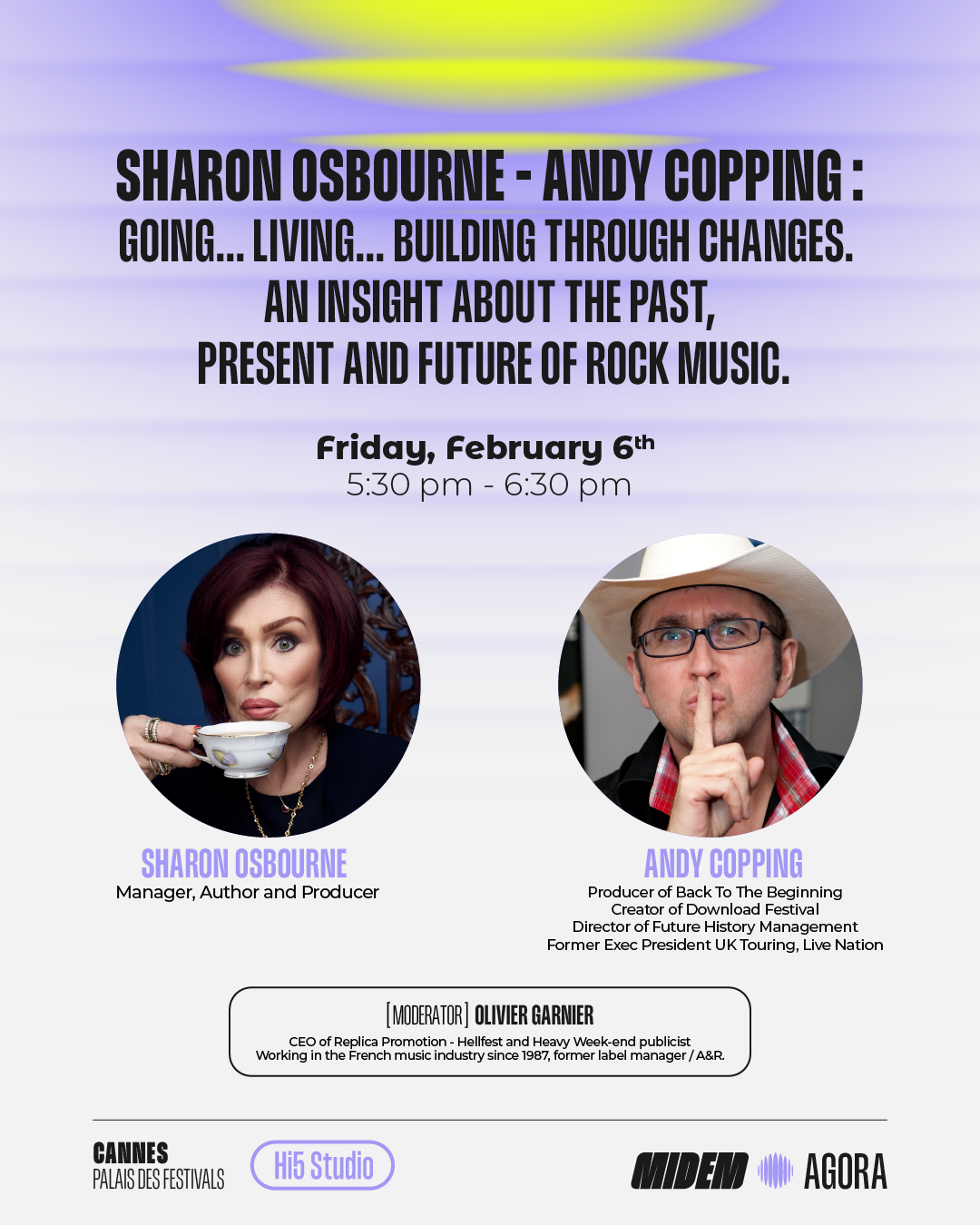 Sharon Osbourne et Andy Copping - invités de marque du MIDEM 2026