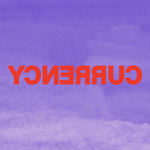 Pochette de l'album « Currency » d'Anberlin, titre en rouge sur fond violet
