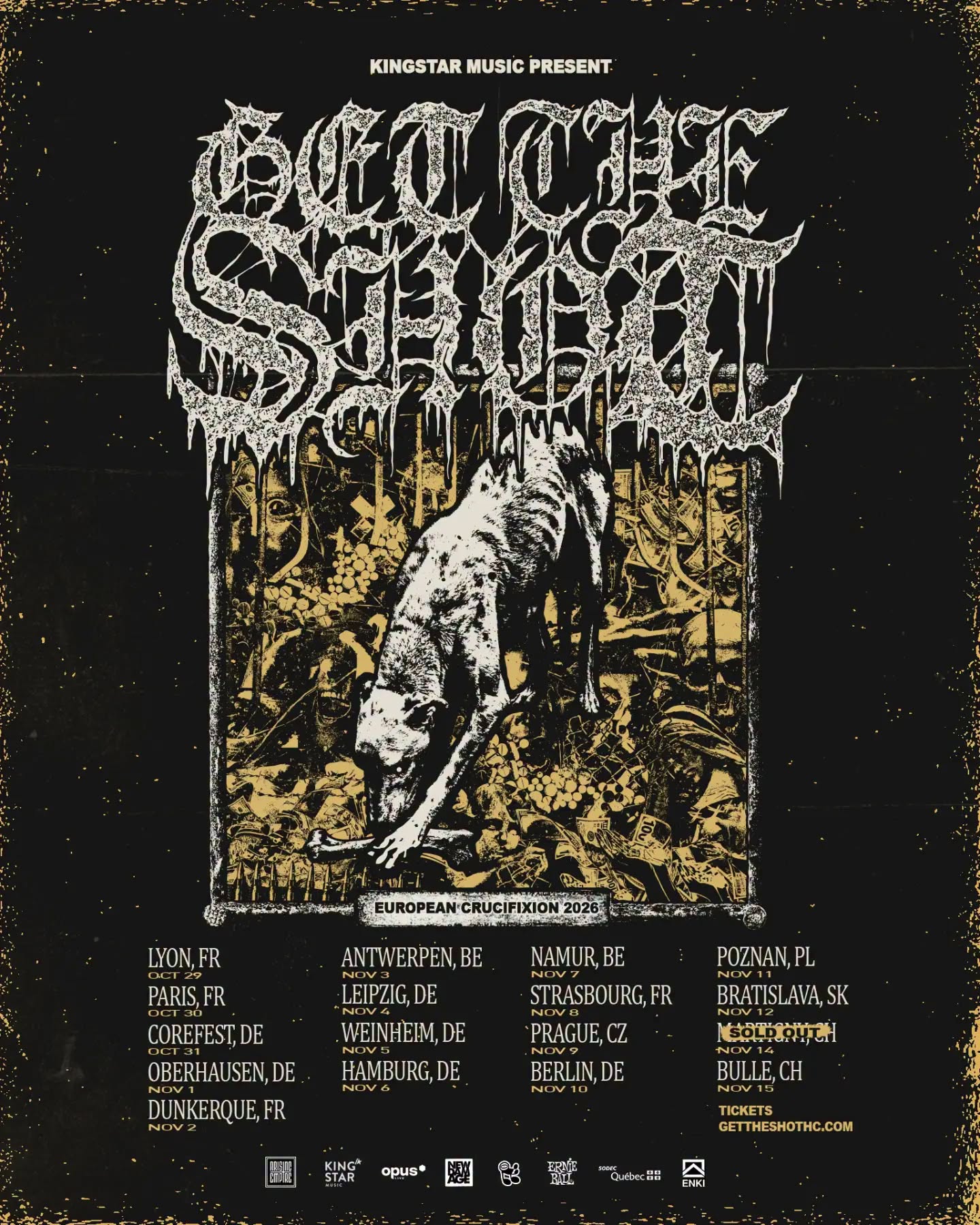 Affiche de la tournée européenne de Get The Shot