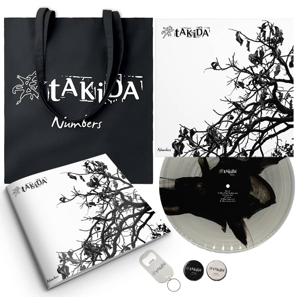 Éditions de l'album Numbers : vinyle, livret, tote bag et goodies
