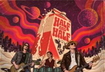Sons of Cream dévoile « Half and Half », son premier album Pochette de l'album « Half and Half » de Sons of Cream, illustration psychédélique avec un carton de lait géant et trois musiciens