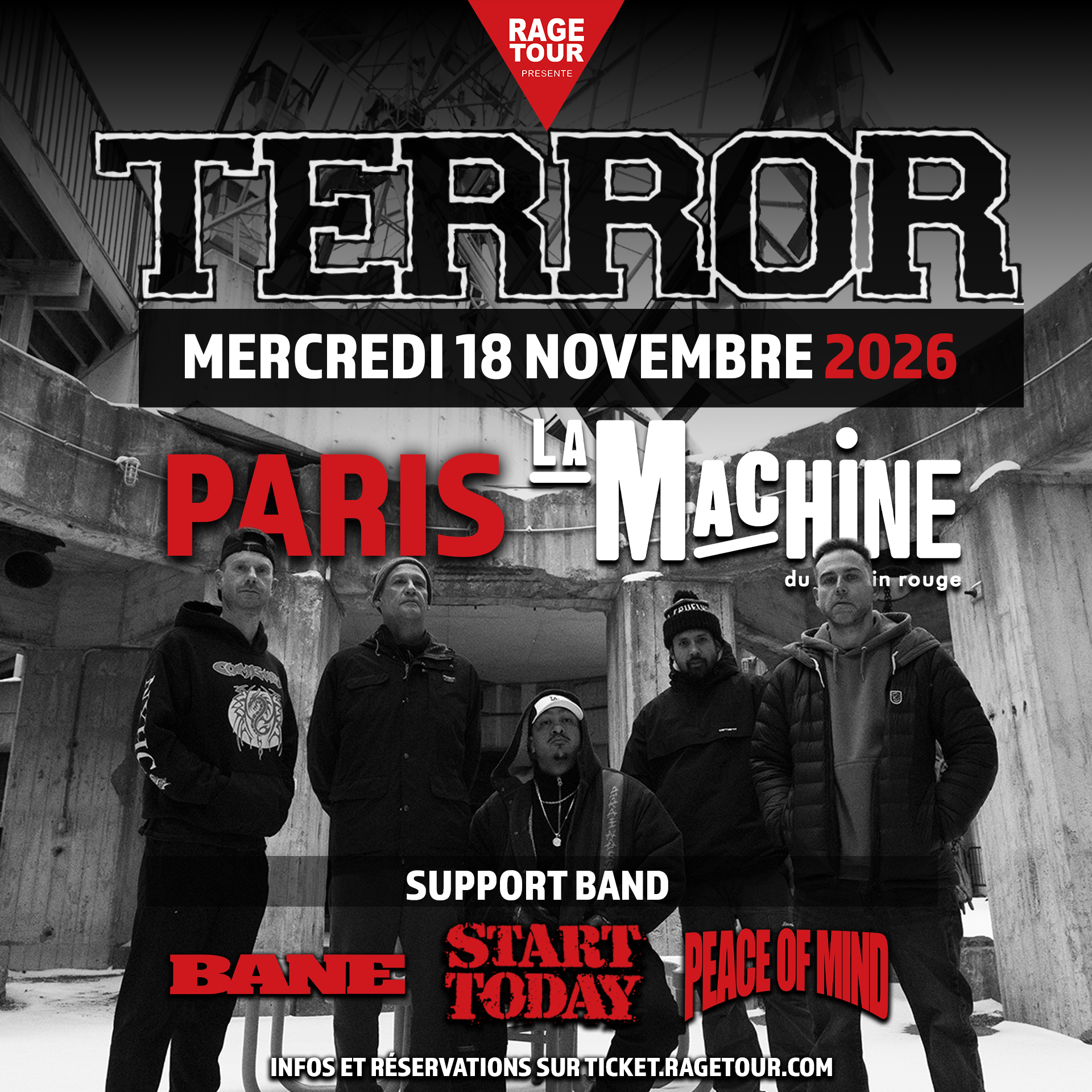 Affiche de Terror à La Machine du Moulin Rouge le 18 novembre 2026
