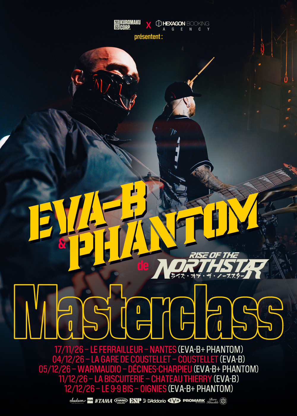 Affiche de la tournée Masterclass d’EVA-B et Phantom